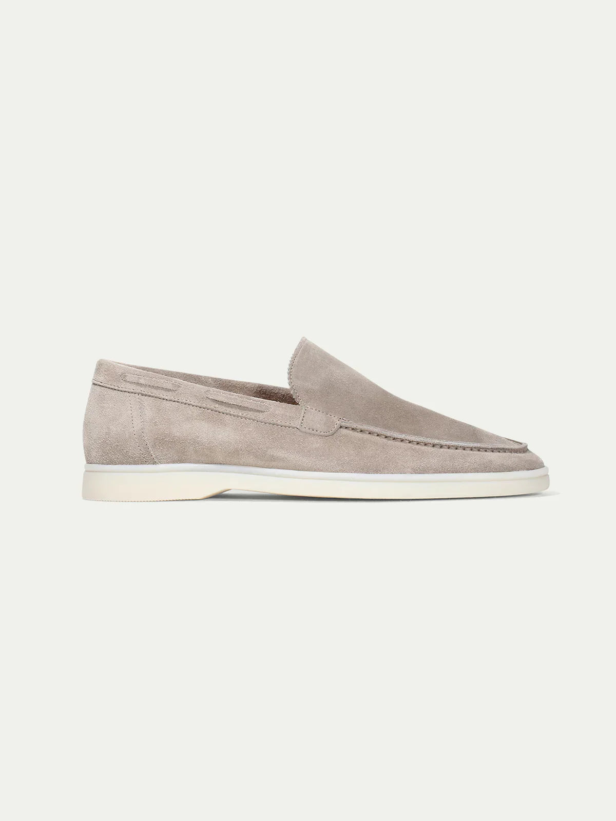 Light Gray Montacour Suede Loafer