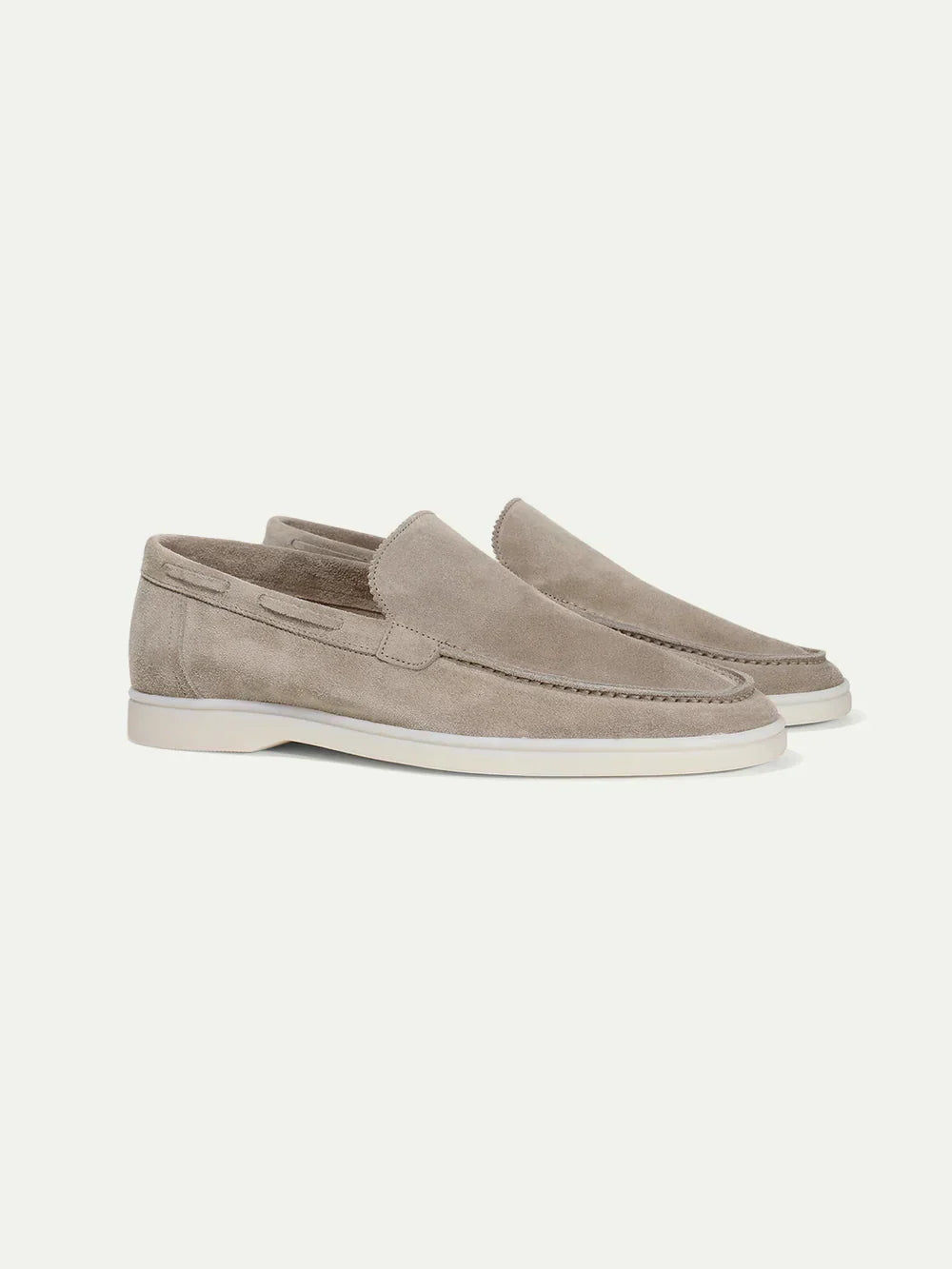 Light Gray Montacour Suede Loafer