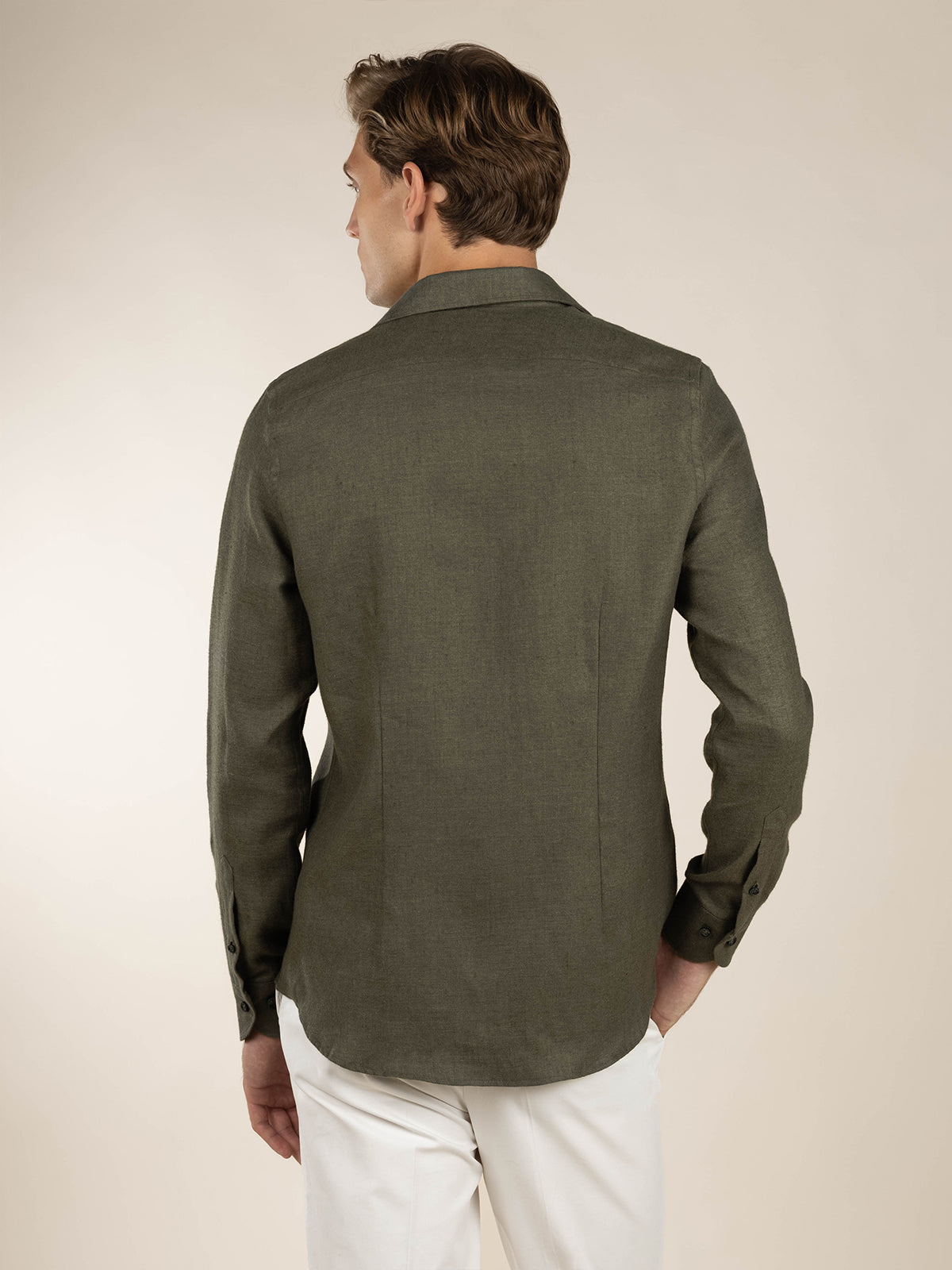 Linen Seaside Shirt Shirt Olive