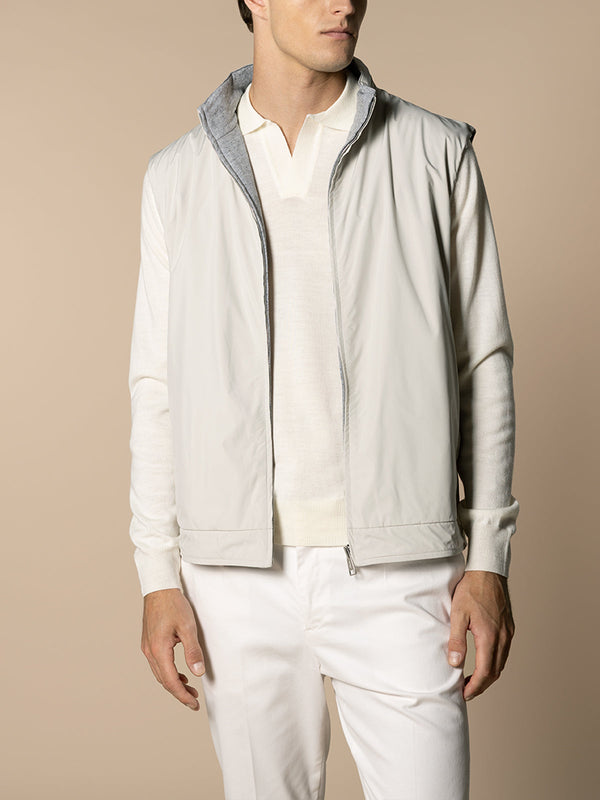 Reversible Resort Body Warmer Ecru