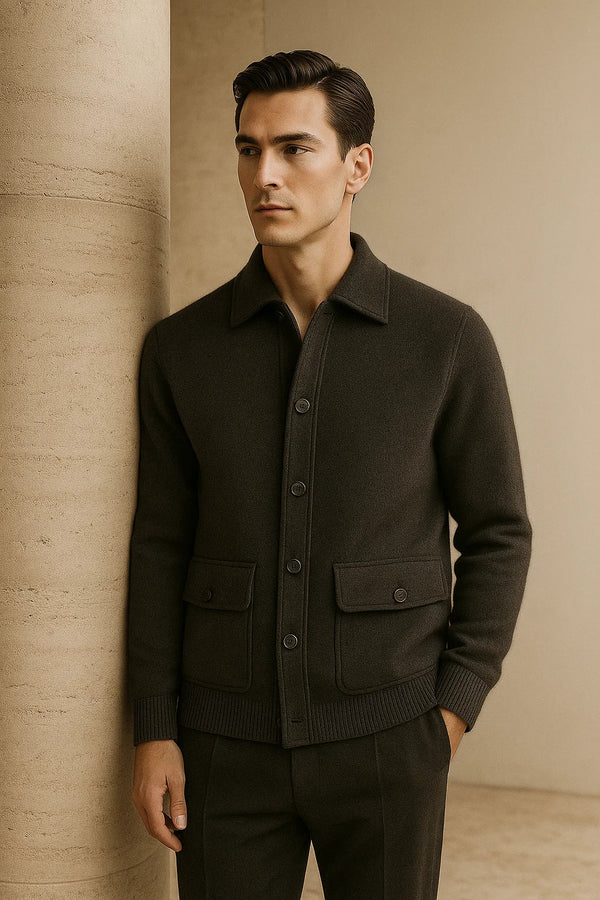 Lorenzo Cashmere Cardigan Dark Grey 3