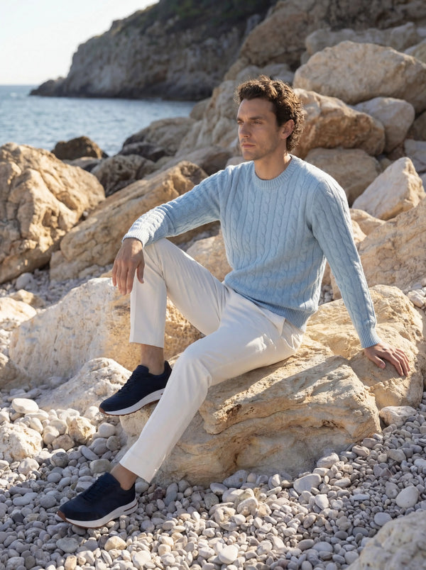 Como Cashmere Knit Baby Blue