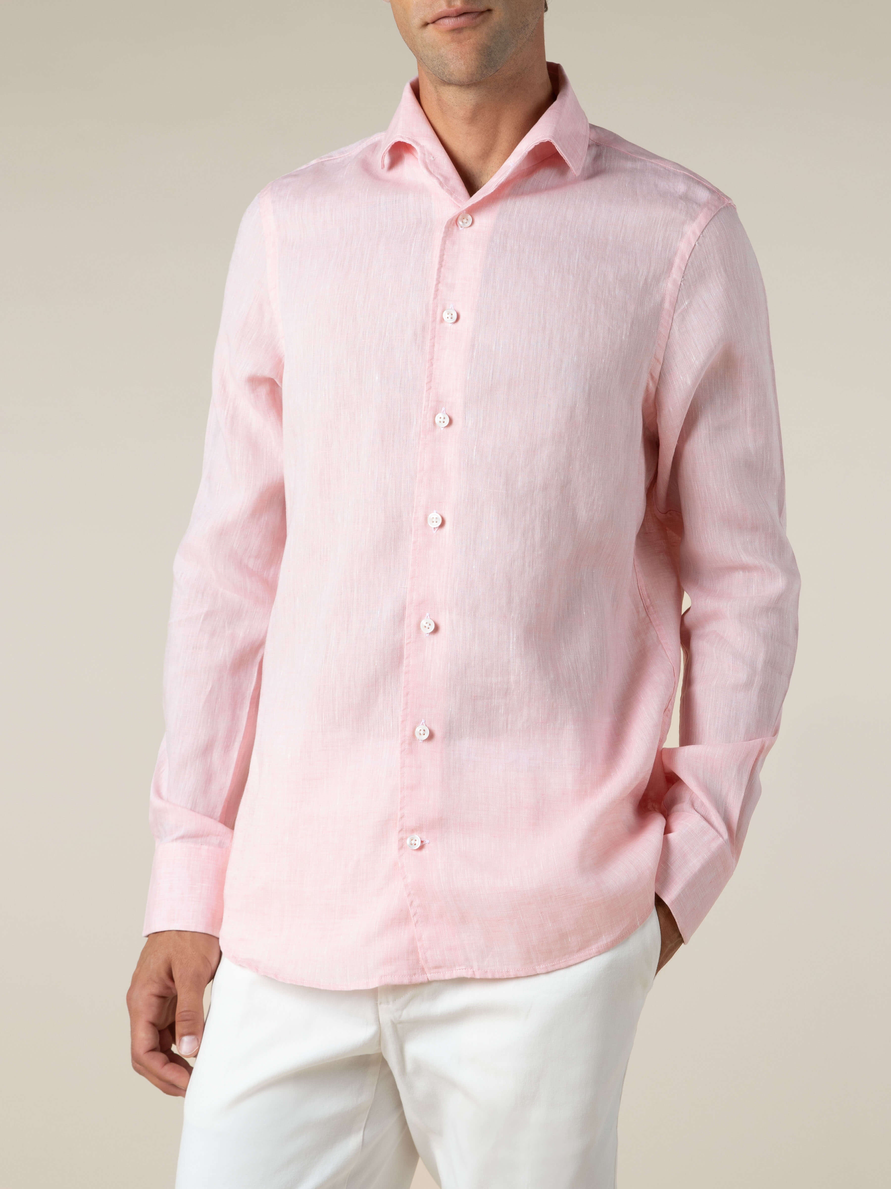 Linen Seaside Shirt Light Pink