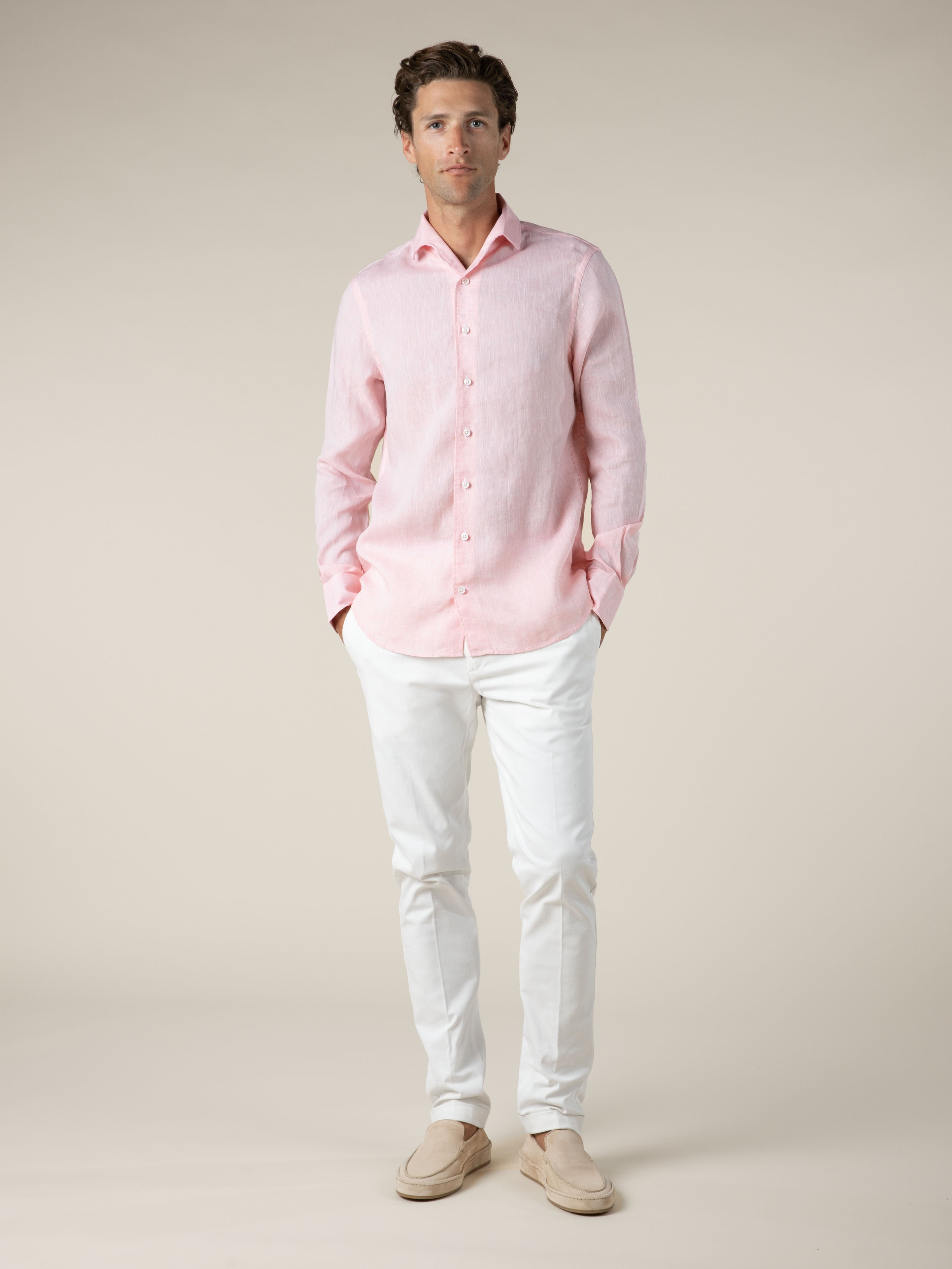 Linen Seaside Shirt Light Pink