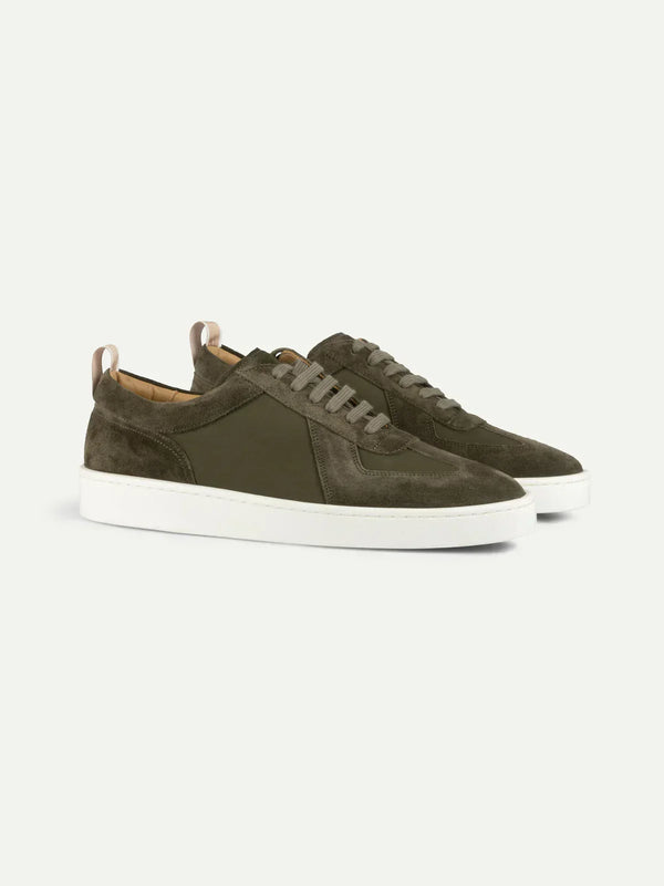 Amalfi Suede Sneaker Olive Green