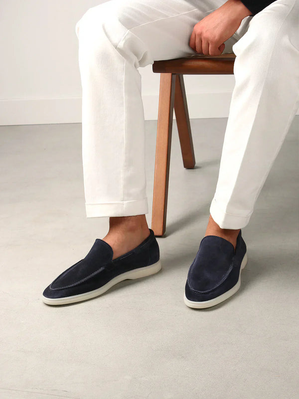 Classic Suède Loafer Navy Blue