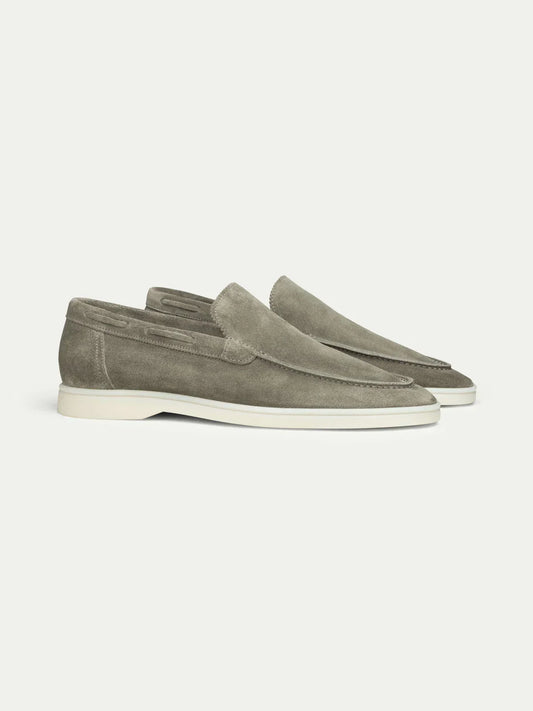 Olive Green Montacour Suede Loafer