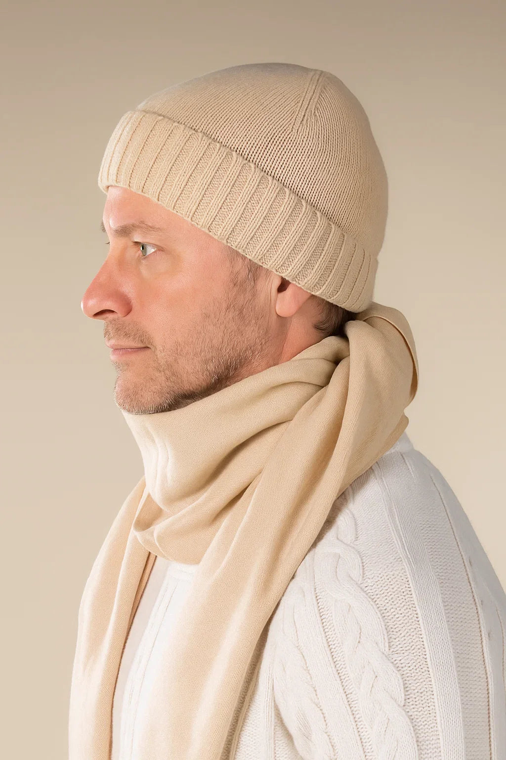 Cashmere Light Beige Hat