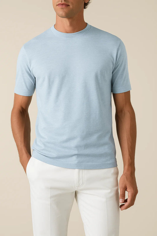 Linen City T-shirt Light Blue