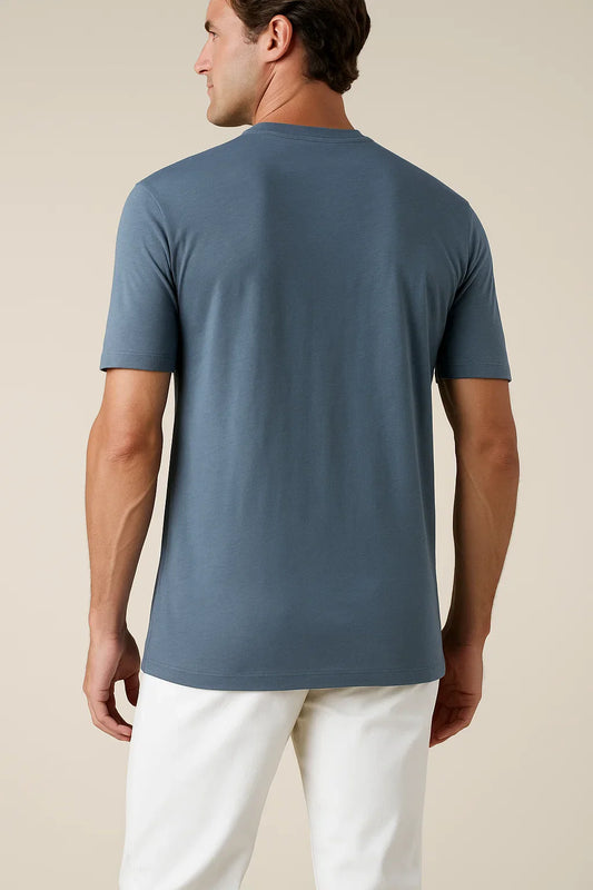 Linen City T-shirt Steel Blue